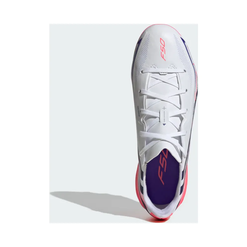 adidas F50 Hyperfast League Artificial Ground Football Boots Kids “Cloud White / Solar Purple / Solar Turbo” (KK1396)