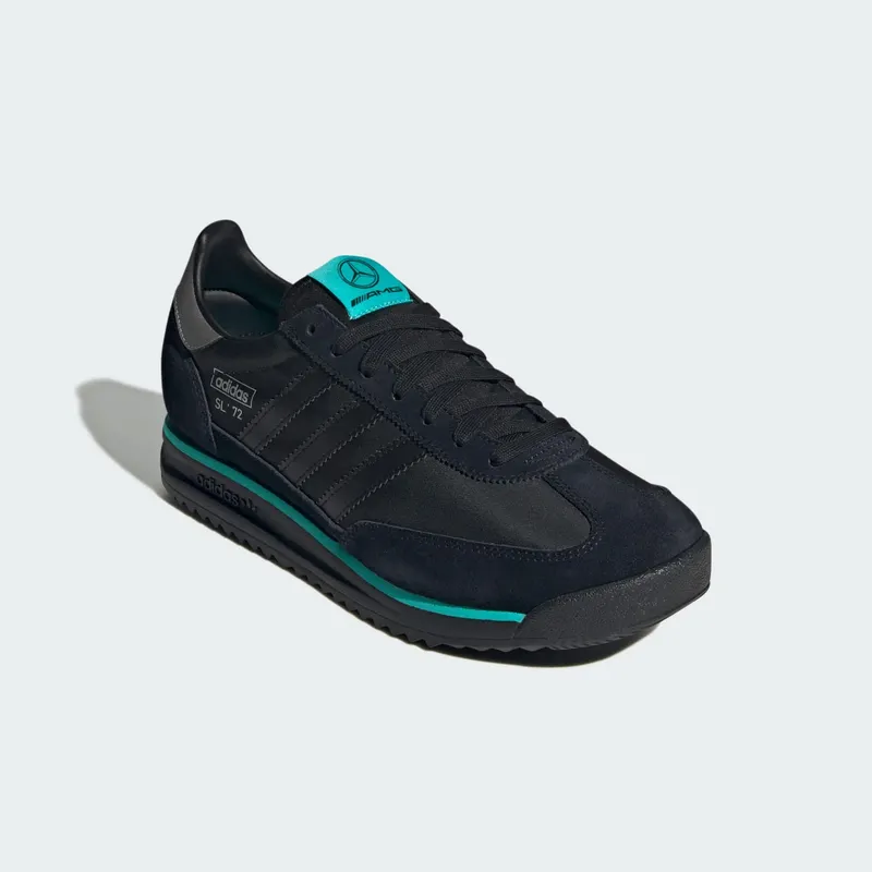Adidas SL 72 RS MERCEDES Shoes Core Black / Core Black / Silver Metallic (JQ1782)