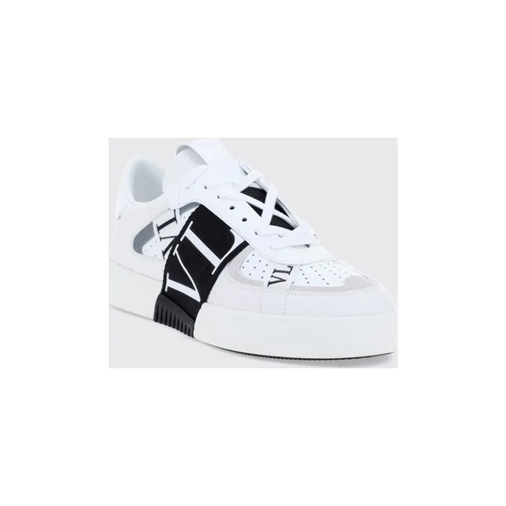 Valentino garavani VL7N Smooth Calf Leather Sneakers with Printed Logo White (S0C58WRQ24P)