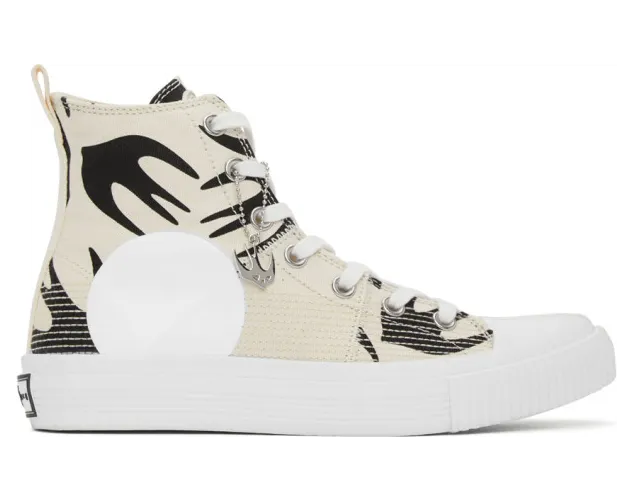 McQ Alexander McQueen Off-White Swallow Orbyt High-Top Sneakers (621913R2696)
