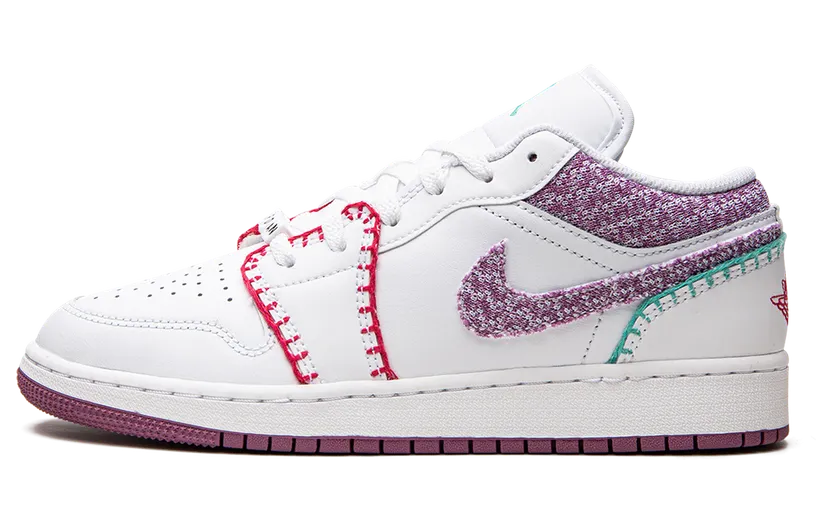 Air Jordan 1 Low GS Knitted White Multi (DM9037-100)