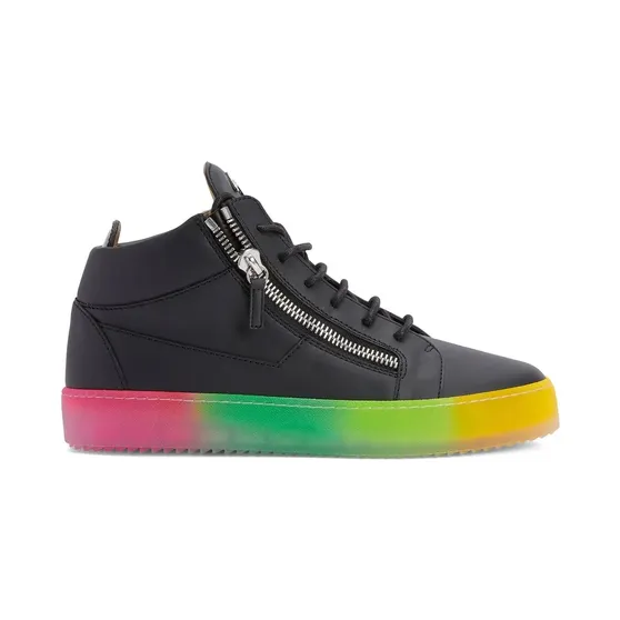 Giuseppe Zanotti Kriss mid-top met regenboogzool “Black” (RU20008001)