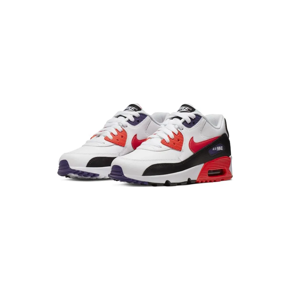 Nike Air Max 90 LTR White Crimson (GS) White/Crimson/Black (833412-117)