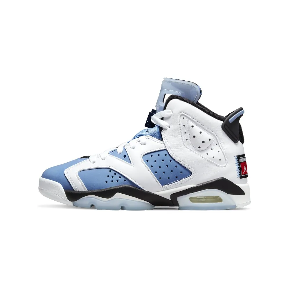 Air Jordan 6 Retro UNC White (GS) (384665-410)