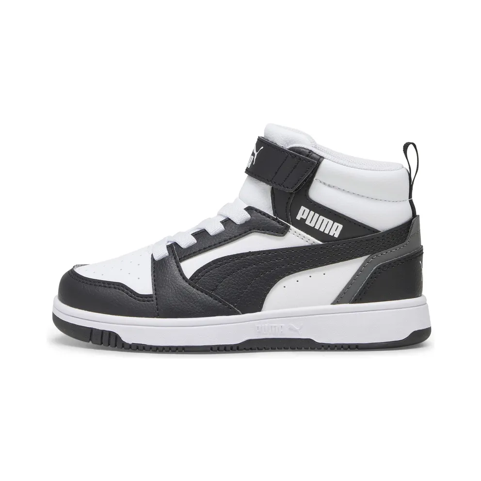 Puma Rebound V6 Mid “Puma White / Puma Black / Shadow Gray” (393832_01)