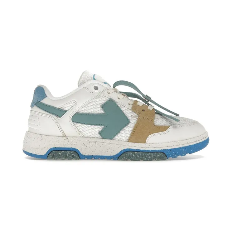 OFF-WHITE Out Of Office Low Slim White University Blue (OMIA243S23LEA0010145)