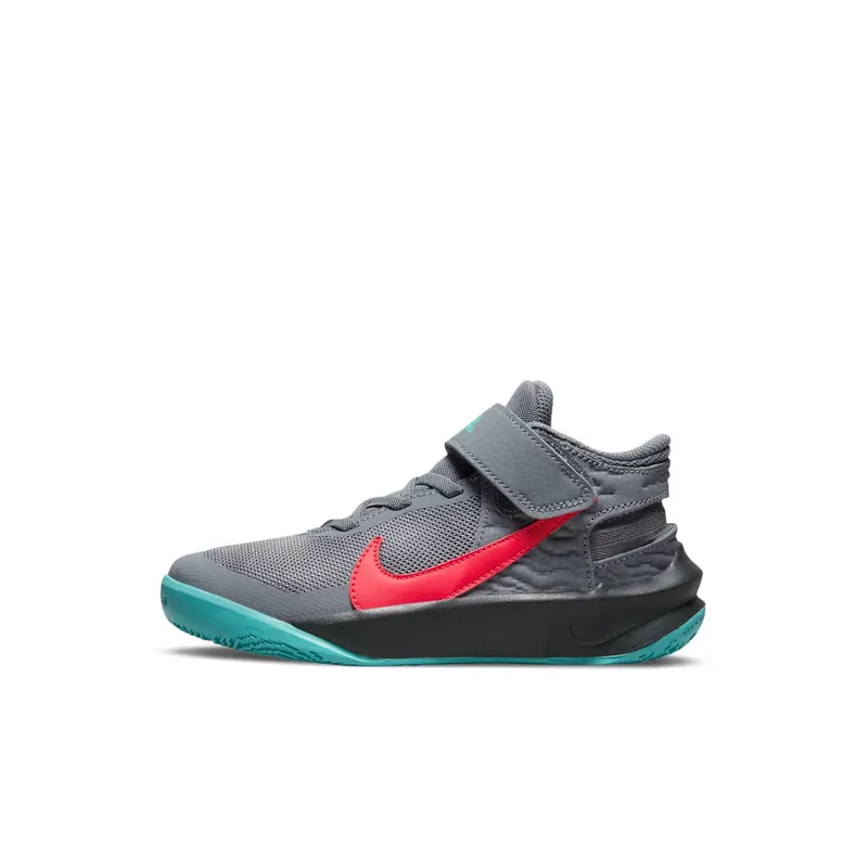 Nike Team Hustle D 10 Flyease Grey Teal Siren Red (DD7302-008)