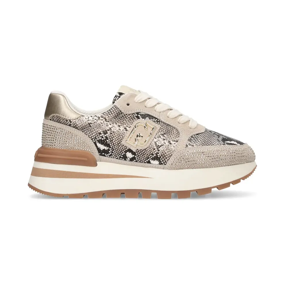 Liu Jo sneaker Cow Suede/Strass/Pri Rope/Light Gold (BF5049PX747S3815)
