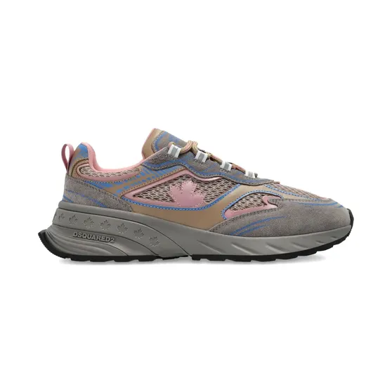 DSQUARED2 Sprinter van suède leer met mesh “Grey” (SNW030323808446)