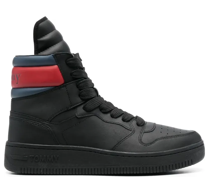 Tommy Hilfiger Tommy Jeans High-Top-Sneakers mit Schnürung “Black” (EM0EM01120)