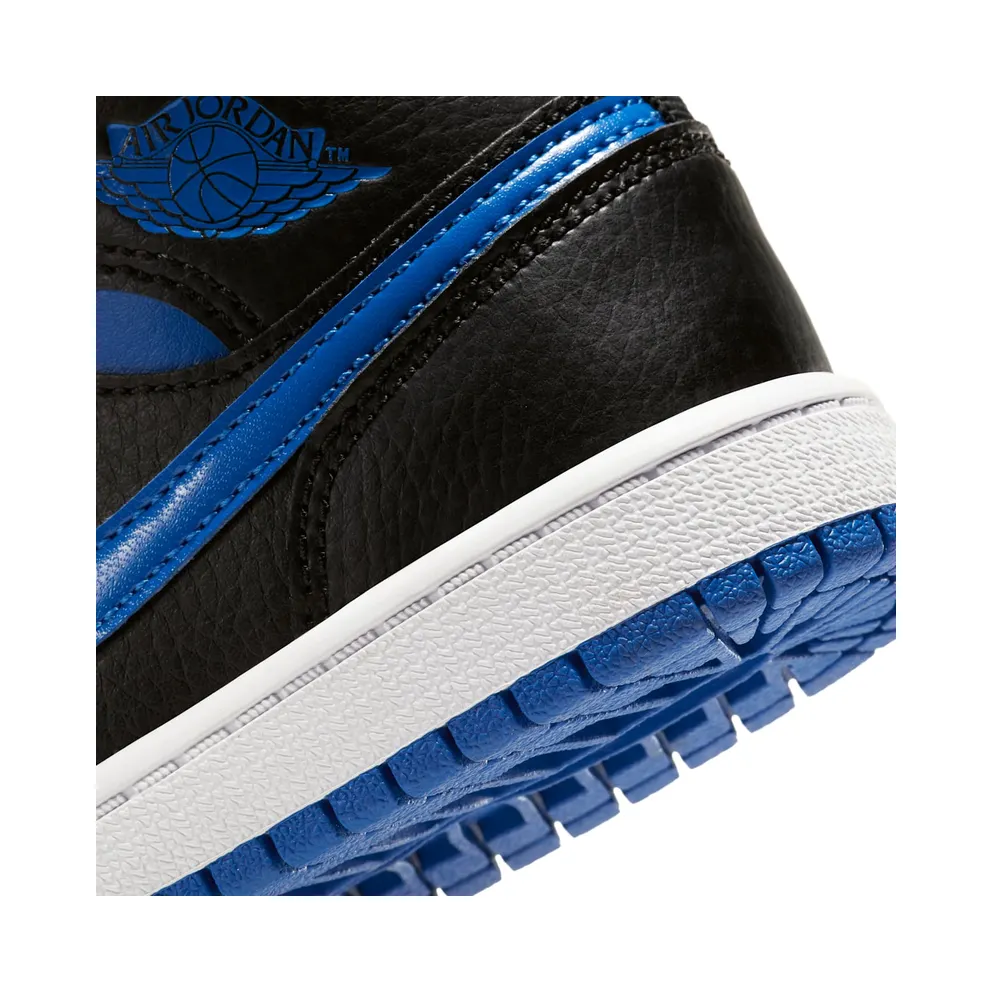 Jordan 1 Mid Royal 2020 (PS) Black/White-Hyper Royal (640734-068)