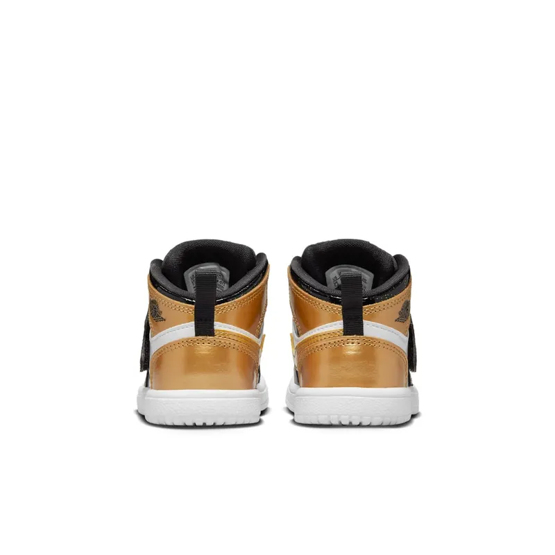 Sky Jordan 1 Mid Black Metallic Gold White (DV6068-071)