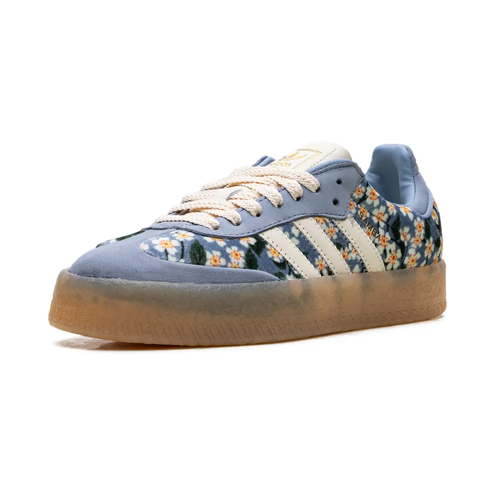 Adidas Sambae “Liberty London Floral Embroidery Blue Cream White” (JQ6046)
