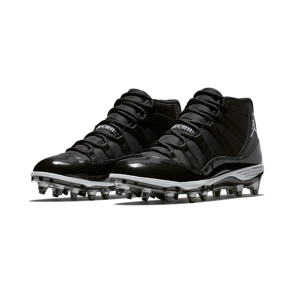 Jordan 11 Retro Cleat Black Black/White-Metallic Silver (AO1561-011)