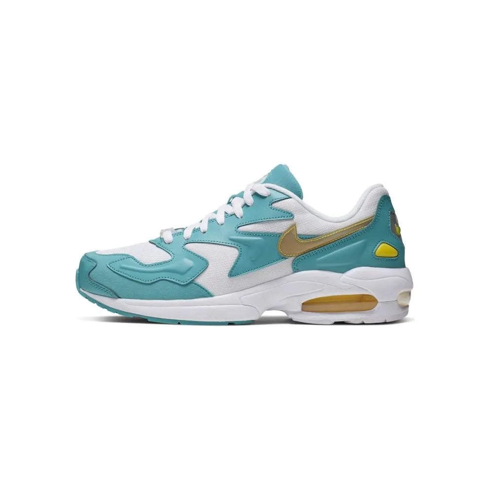 Nike Air Max 2 Light ‘Teal Nebula’ White/Teal Nebula-Metallic Silver-Dynamic Yellow (AO1741-105)
