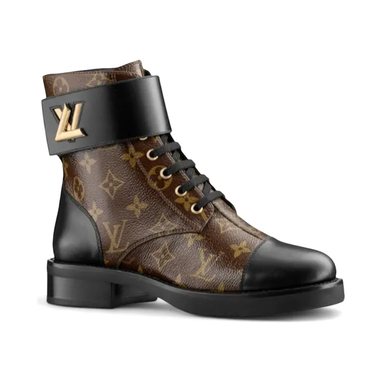 Louis Vuitton Wonderland Flat Ranger Boot Cacao Monogram Black (1A2Q3N)