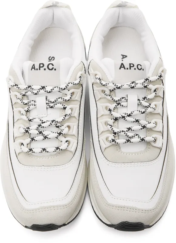 A.P.C. White & Taupe Jay Sneakers (PUAAI-M56086)