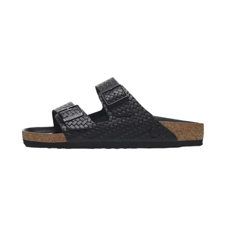 Birkenstock Arizona Leather “Woven Embossed Black” (1029133)