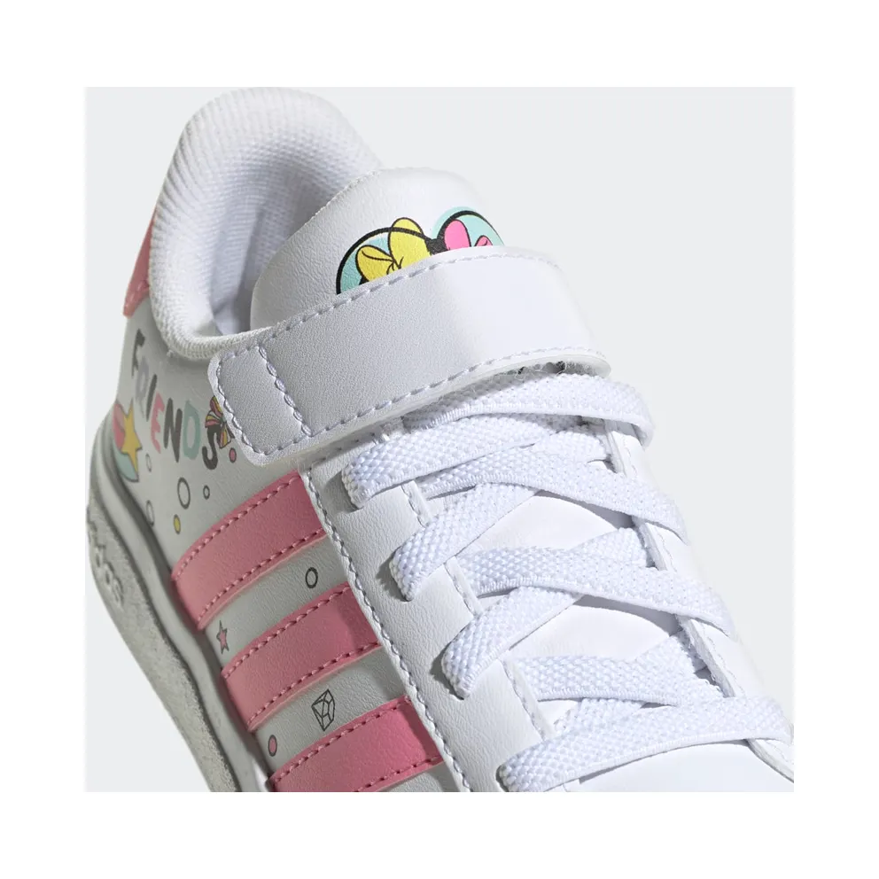 Adidas adidas x Disney Grand Court Minnie Mouse Elastic Laces Top Strap Cloud White / Bliss Pink / Grey Two (GY6629)