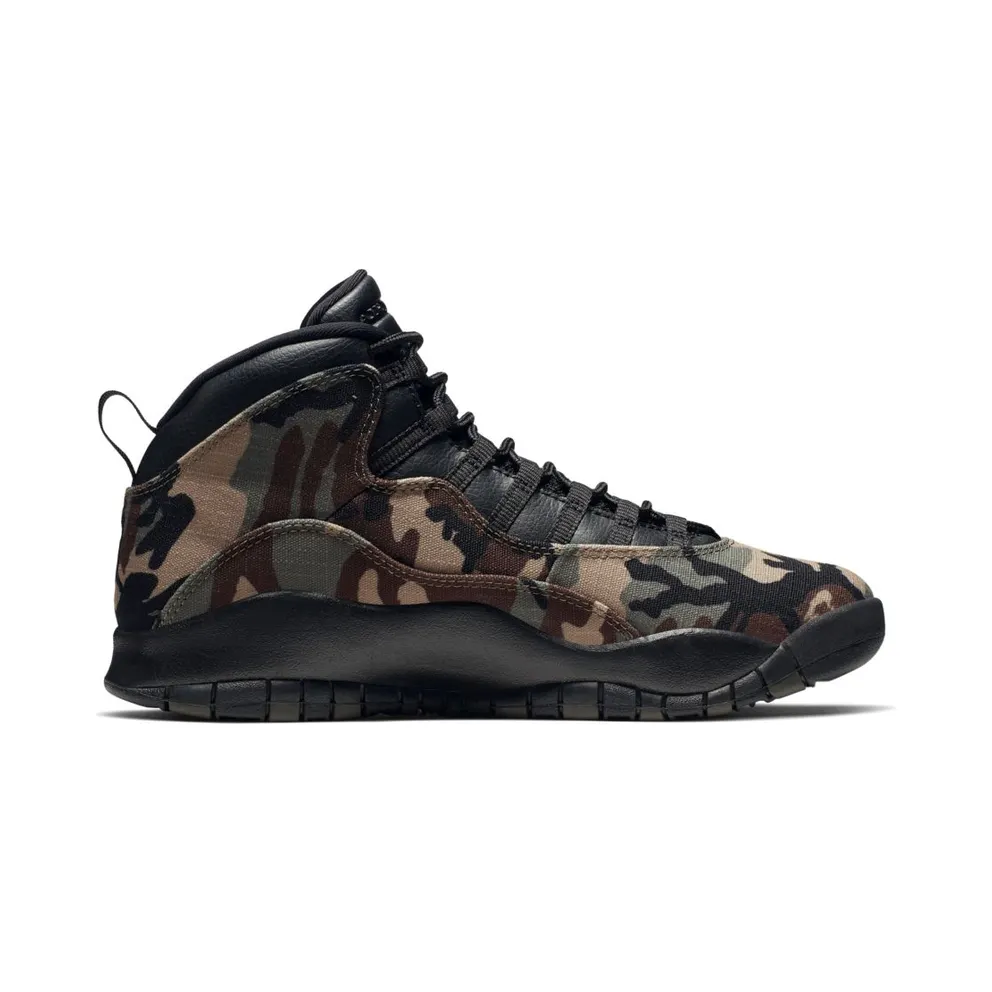 Jordan 10 Retro Woodland Camo Medium Olive/Black-Dark Army-Dark Cinder (310805-201)