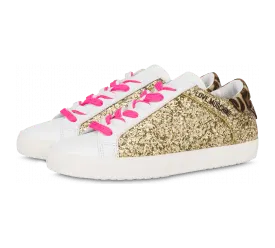 Moschino Sneaker Aus Nappaleder Und Glitter (POLJA15272G1FJJ590A)