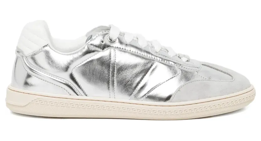 Versace Greca Court Sneakers im Metallic-Look – Silber (10218631A17248)