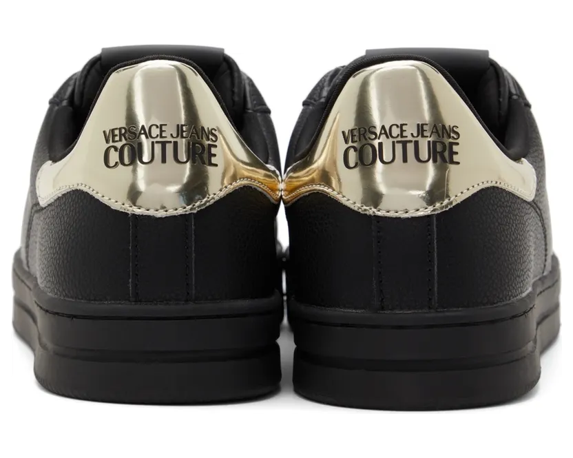 Versace Jeans Couture Black 88 V-Emblem Court Sneakers (E72YA3SK1 EZP098) (4)