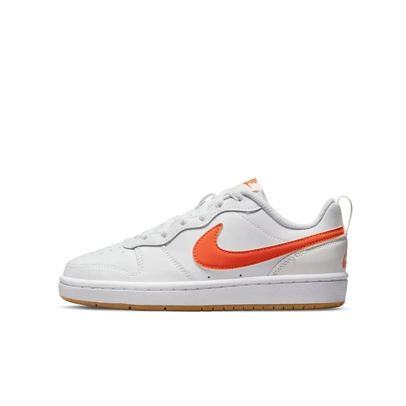 Nike Court Borough Low 2 “White / Summit White / Sail / Orange” (BQ5448-114)