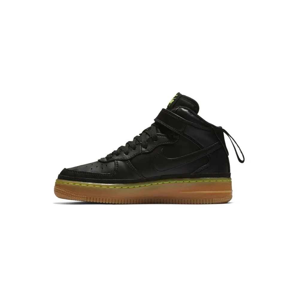 Nike Air Force 1 Mid Black Gum Volt (GS) Black/Black-Gum Light Brown-Volt (820342-004)
