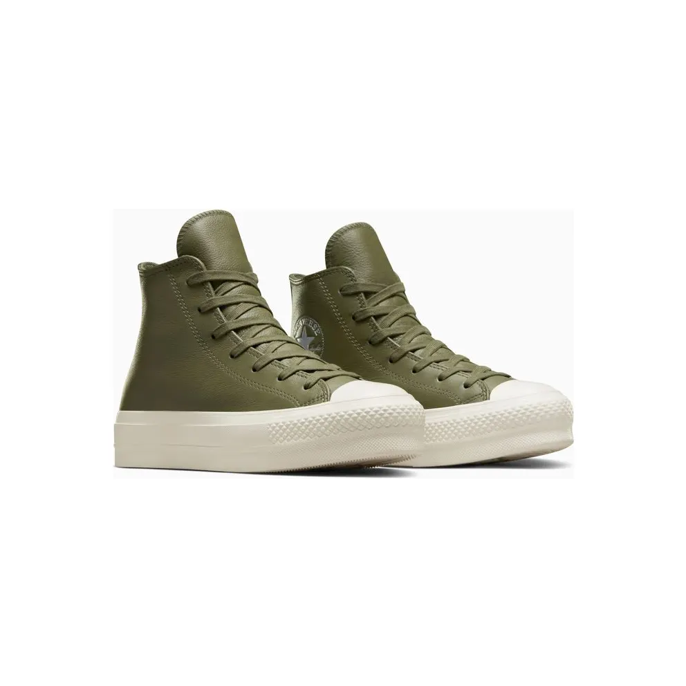 Converse Chuck Taylor All Star Lift Platform Leather Converse Utility/egret/Silver