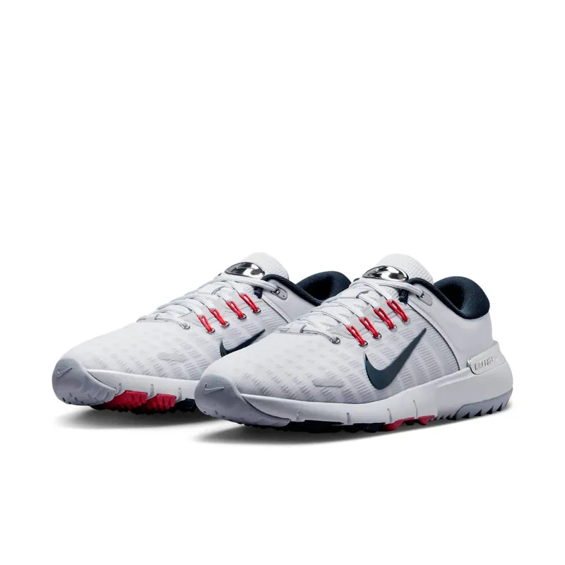 Nike Free Golf Pure Platinum Light Crimson Wolf Grey Armory Navy (FZ8795-001)