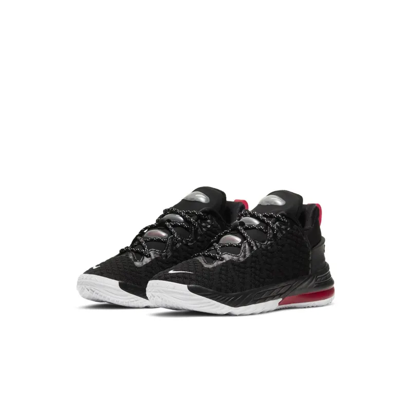 Nike LeBron 18 Bred (PS) Black/White-University Red (CT4710-001)