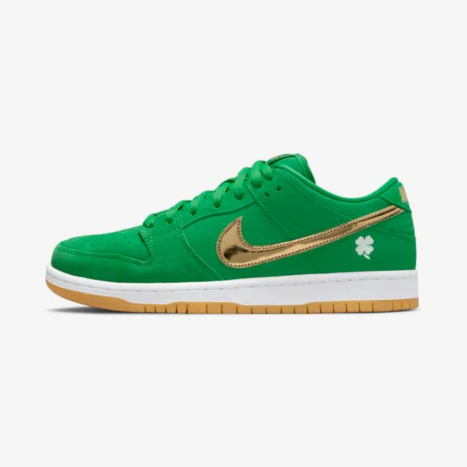 Nike SB Dunk Low Pro St. Patricks Day – “Green / White / Black / Gold” (BQ6817-303)