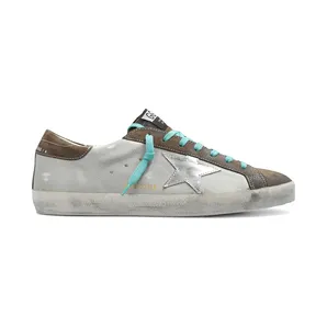 Golden Goose Super-Star Grey Brown Turquoise (GMF00101.F007489.10502)