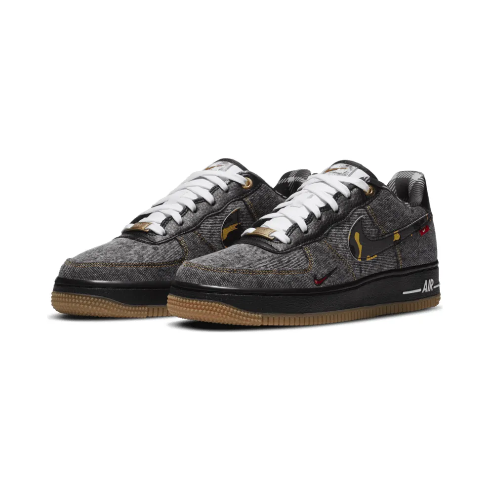 Nike Air Force 1 Low Remix Black (GS) Black/Multi-Color-White-Metallic Gold (DB1976-001)
