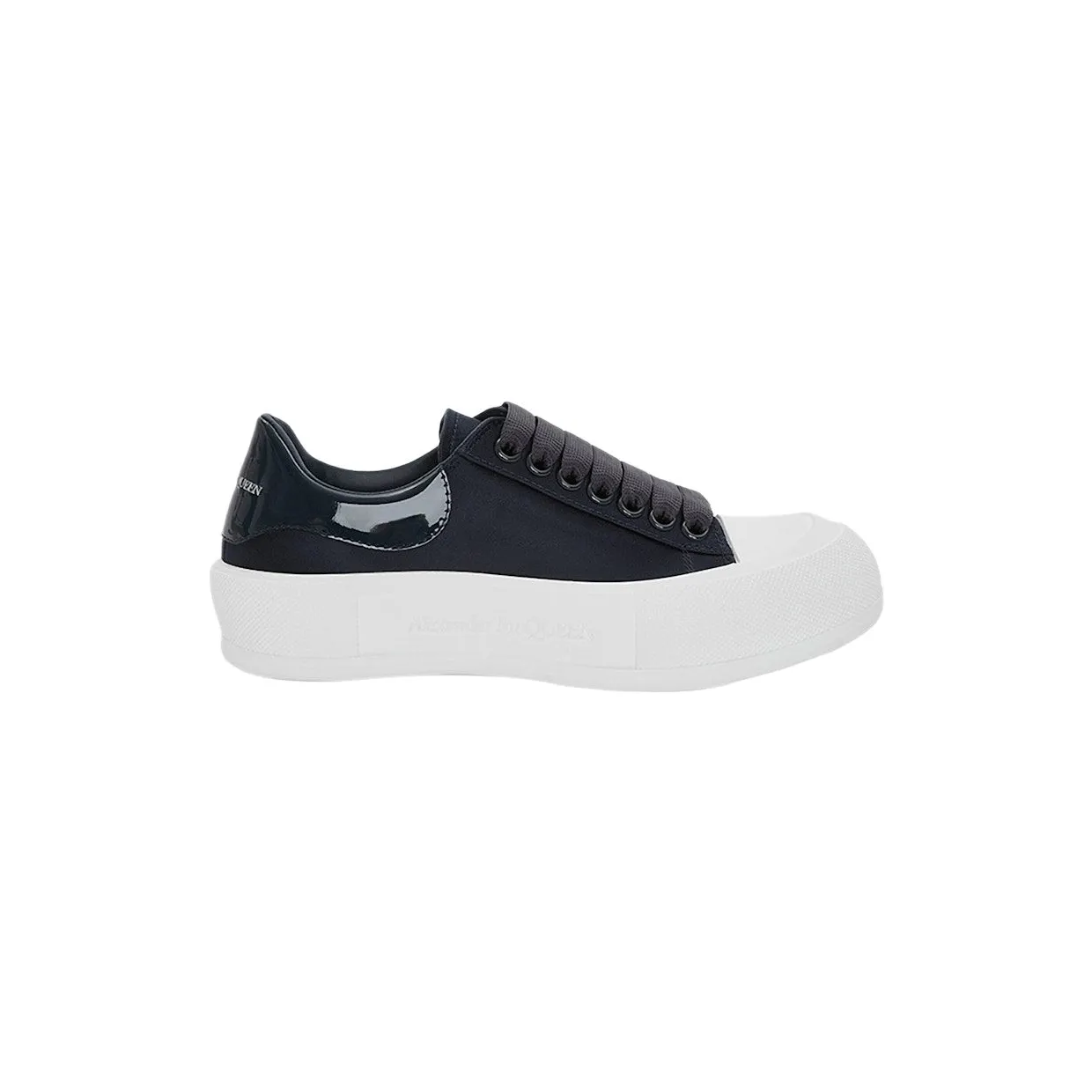 Alexander McQueen Deck Skate Plimsoll Lace-Up Anthracite (708085 W4GP9 1103)