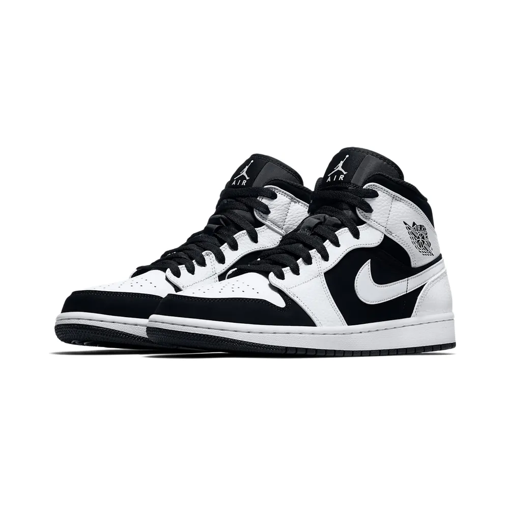 Jordan 1 Mid White Black White/Black-White (554724-113)