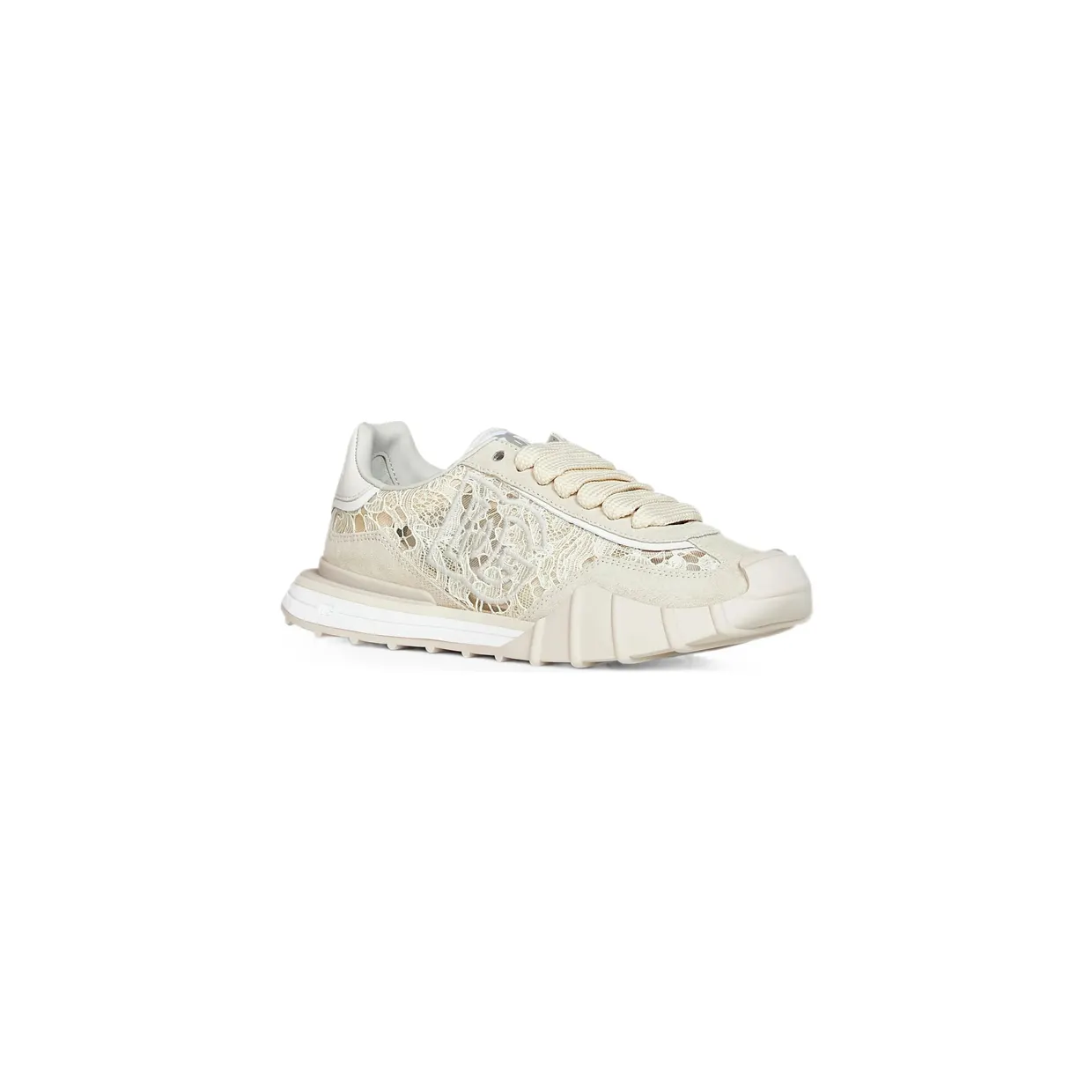 Dolce & Gabbana Lace-panelled Suede “Neutrals” (CK2487 A3S64 8Z180) (3)