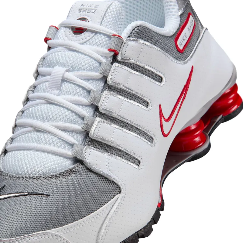Nike Shox NZ White “Red Metallic Silver” (378341-104)