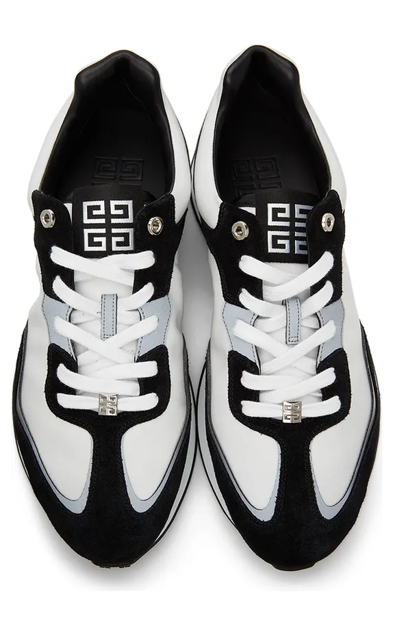 Givenchy White & Black GIV Sneakers (BH005CH0XV) (5)