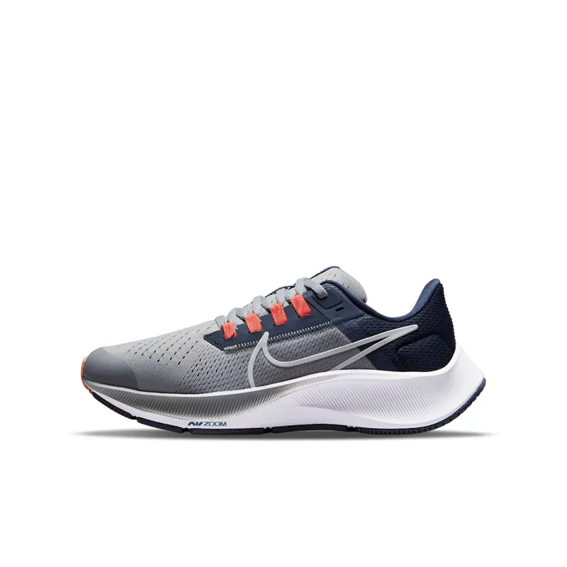 Nike Air Zoom Pegasus 38 “Particle Grey / Midnight Navy / Orange / White” (CZ4178-011)