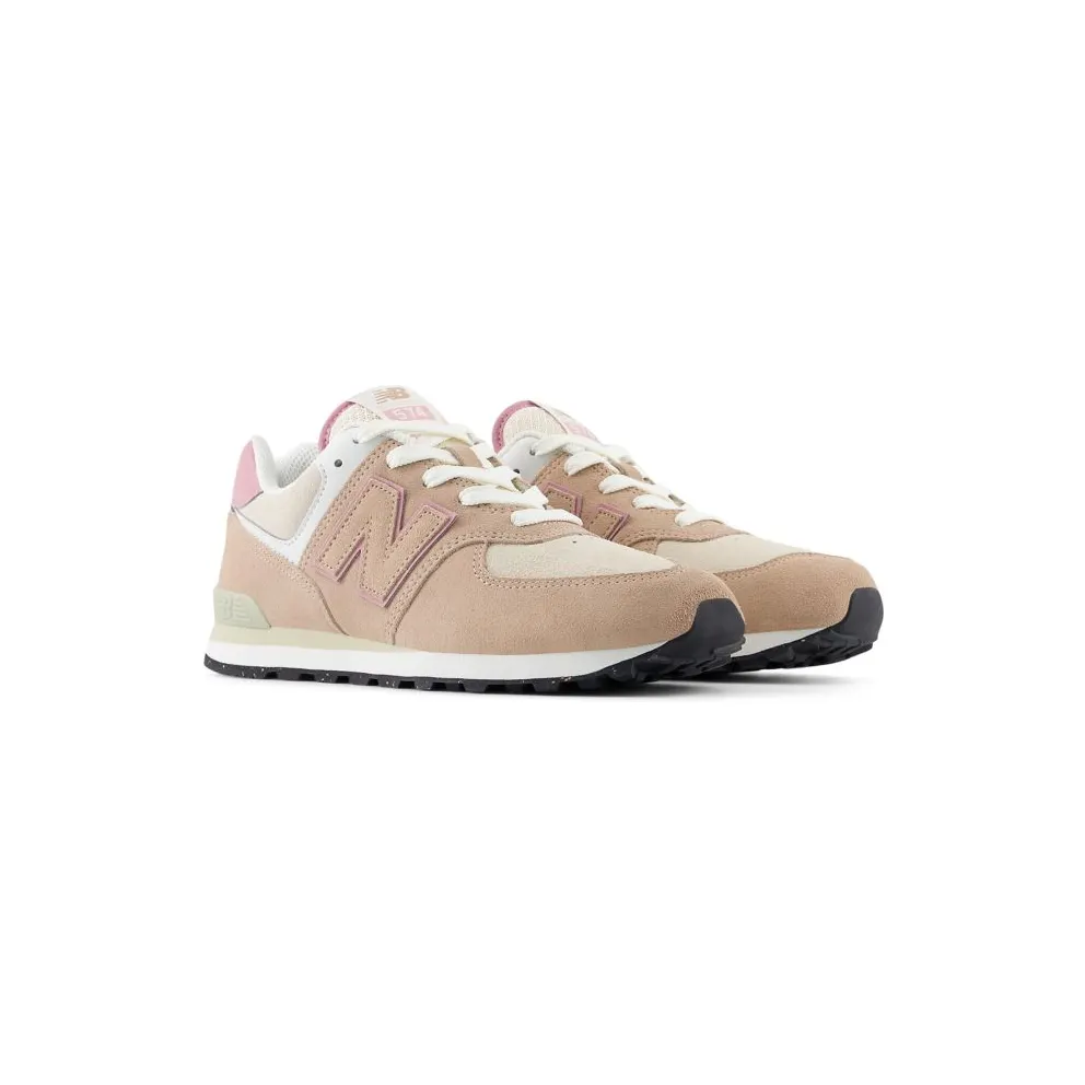 New Balance 574 LACE “Flat Taupe / Pink Taffy” (GC574QTC)