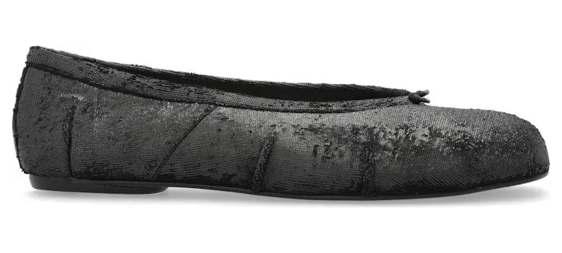 Maison Margiela Tabi Ballerina New Flat Black Distressed (S58WZ0127 P8159 HA837)