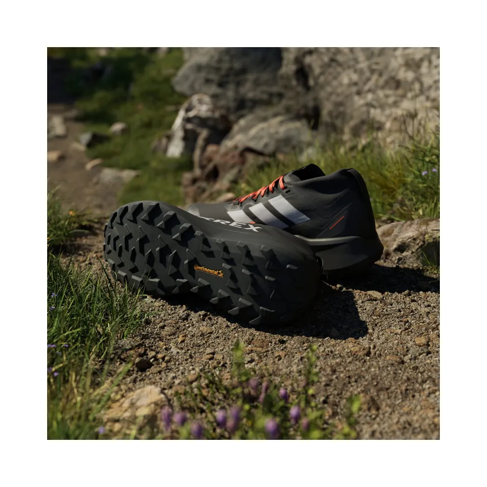 Adidas Terrex Agravic GTX Trail Running Core Black / Grey Two / Semi Impact Orange (IH2939)