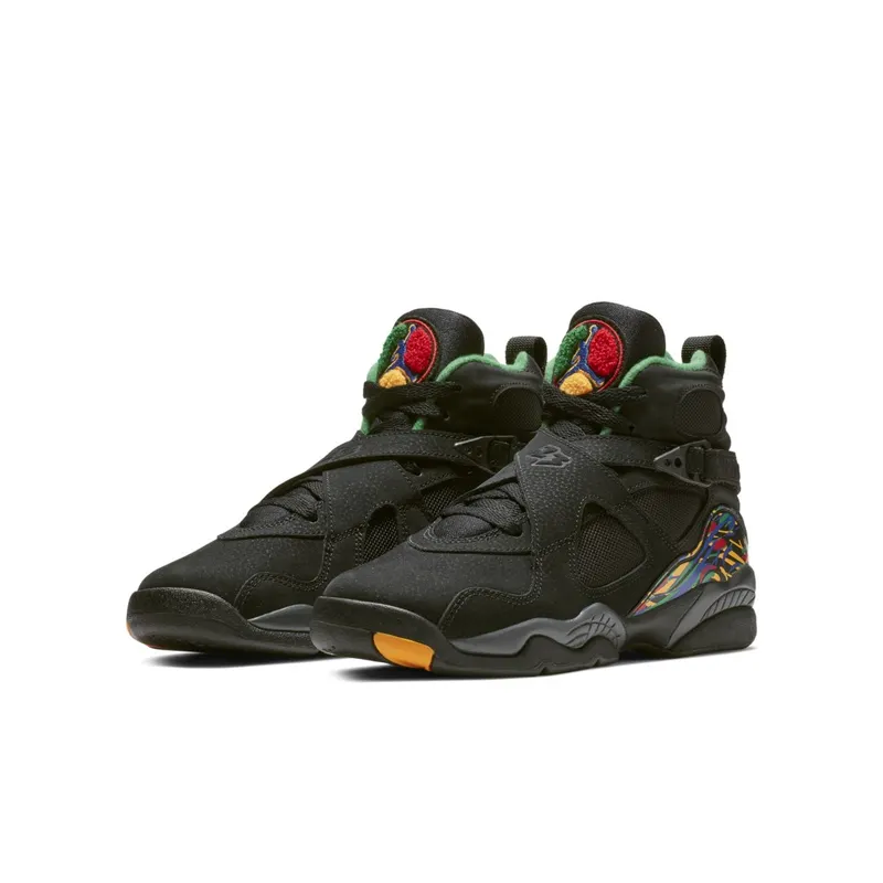 Jordan 8 Retro Tinker Air Raid (GS) Black/Light Concord-Aloe Verde (305368-004)