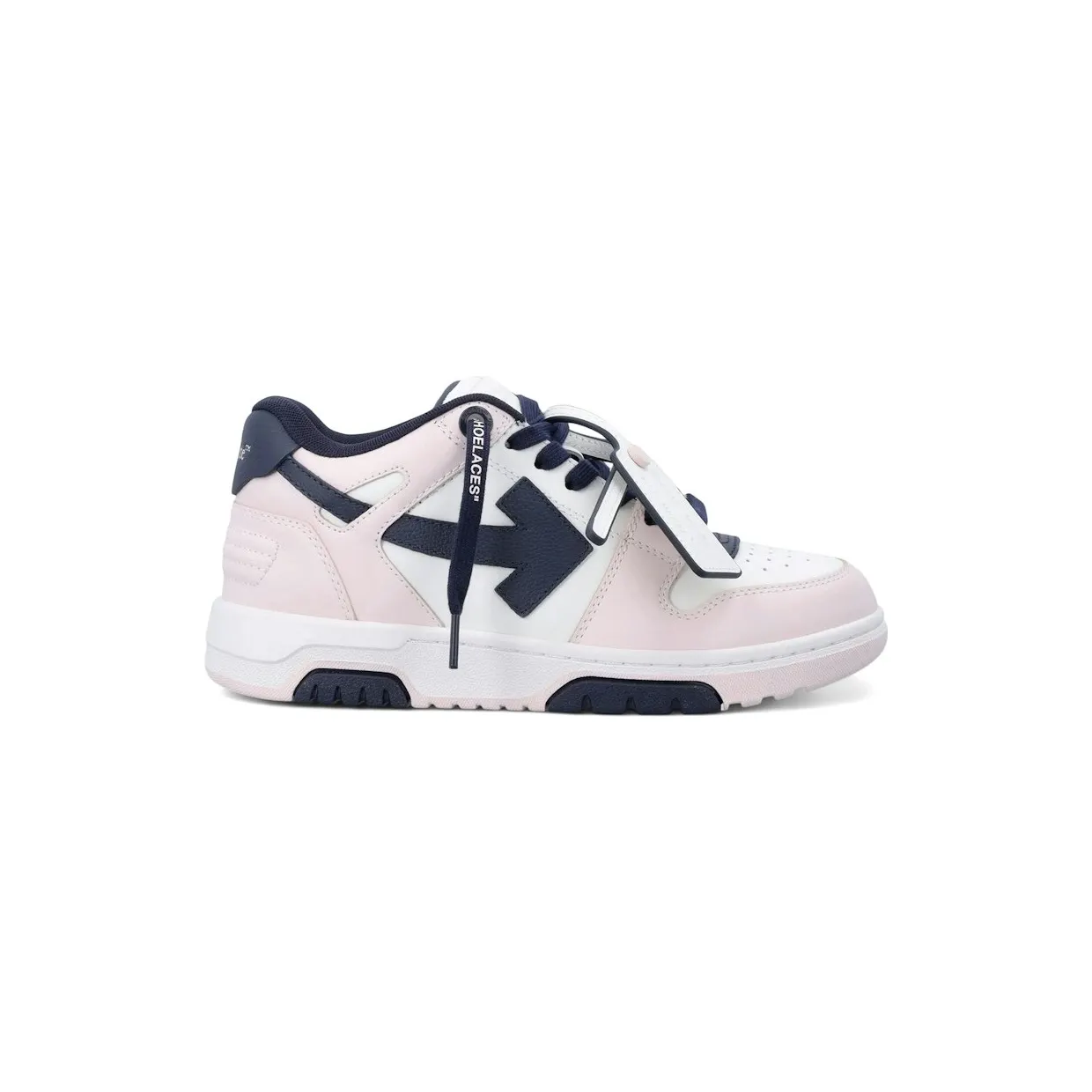 OFF-WHITE Out Of Office OOO Low Tops White Pink Dark Blue (OWIA259S26LEA0033049)