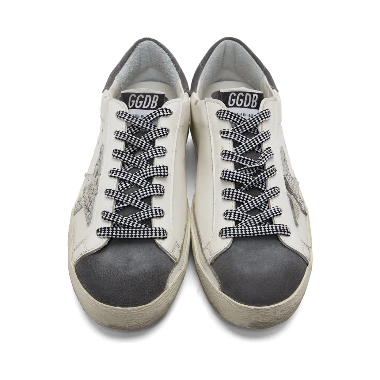 Golden Goose White & Grey Super-Star Sneakers (GMF00101.F002045.10772) (5)