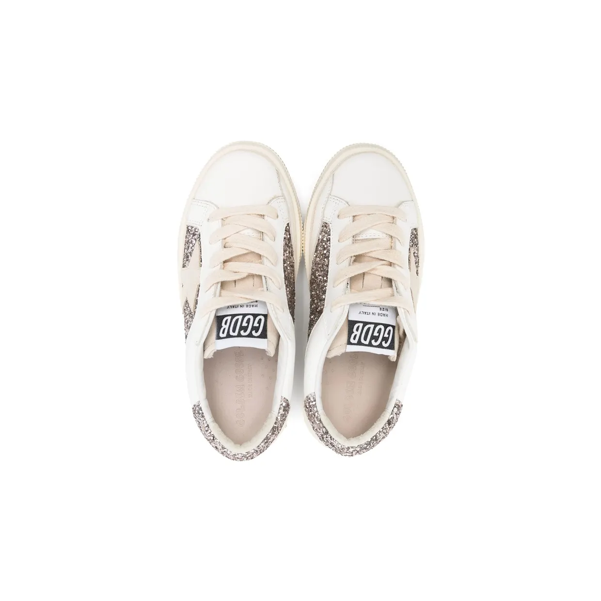 Golden Goose Glitter-panelled May “White/Silver” (GYF00715 F005321 11694) (2)