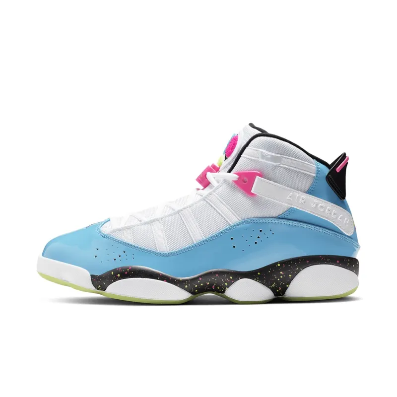 Jordan 6 Rings White Light Blue Fury Cyber White/Light Blue Fury-Cyber-Hyper Pink (CK0018-100)