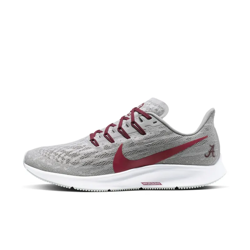 Nike  Air Zoom Pegasus 36 Alabama Night Silver/Pewter Grey-Team Crimson (CI2062-001)